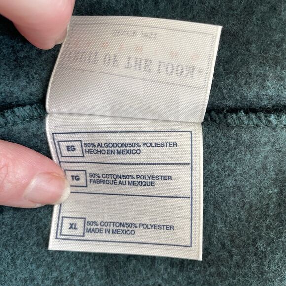 90s Vintage Fruit of the Loom Sweatpants Green Fleece Joggers Deadstock NWT XL - Picture 10 of 14